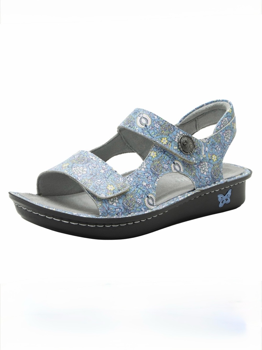 ALEGRIA LEATHER VELCRO STRAP SANDAL